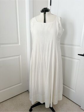 GAP White linen Sleeveless Maxi Dress